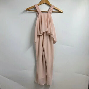 Abel Lula Girl's Sleeveless Sheer Ruffle‎ Zip Up Jumpsuit SIze 6